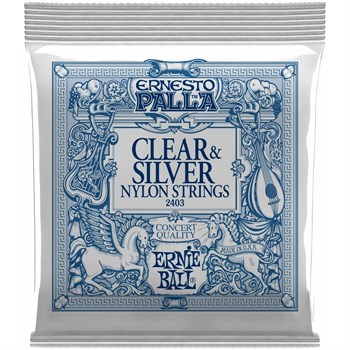 Ernie Ball 2403 Ernesto Palla Clear&Silver Nylon Medium 28-42 - Струны для классической гитары P02403