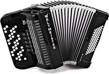 Weltmeister Romance602-II-72/60-BK Romance 602 Аккордеон кнопочный 60/72/II/3, черный Romance602-II-72/60-BK