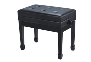 Rin HY-PJ007-GLOSS-BLACK Банкетка, черная, искусственная кожа HY-PJ007-GLOSS-BLACK