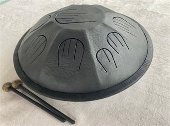 Pangooda Drums PNG-GRS-42M Глюкофон "Гранофон" кованый, черный муар 42см, с палочками и чехлом PNG-GRS-42M