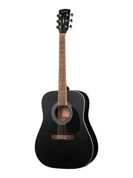 Parkwood W81E-WBAG-BKS Электроакустическая гитара, черная, с чехлом. W81E-WBAG-BKS