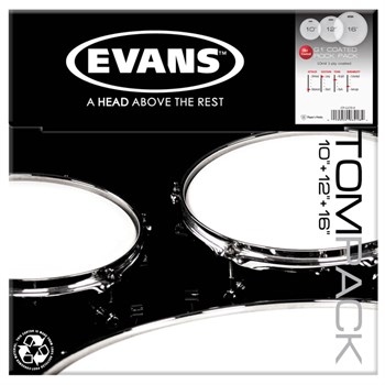 Evans ETP-G1CTD-R G1 Rock Набор пластика для том барабана, с покрытием 10"/12"/16" ETP-G1CTD-R