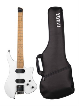 Caraya HL-1A-WH Электрогитара безголовая, белая HL-1A-WH