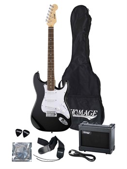 Homage SET-HEG310BK Комплект электрогитары, комбоусилителя, аксессуаров, черный SET-HEG310BK