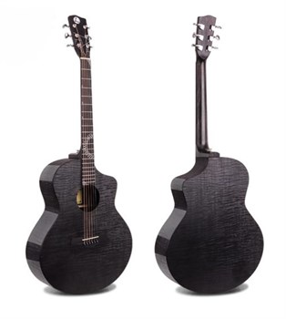 Luxars R2-M-EQ Электроакустическая гитара, с вырезом, черная R2-M-EQ