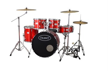 TJW JW225-E6-MRD Барабанная установка (2 коробки), красная JW225-E6-MRD