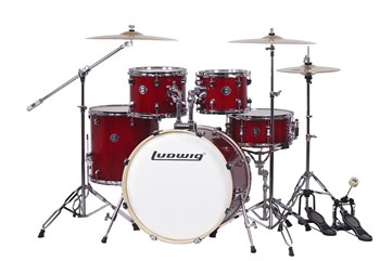 Ludwig LC198-3 Accent Pro Барабанная установка, красная, 2 коробки LC198-3