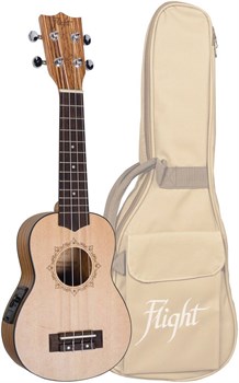 FLIGHT DUS320 EQ SP/ZEB - Укулеле сопрано DUS320 EQ SP/ZEB