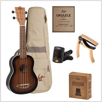 FLIGHT NUS380 AMBER dPACK 1 - Укулеле (набор) сопрано NUS380 AMBER DPACK 1