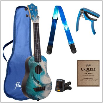 FLIGHT TUS-25 SURF dPACK 1 - Укулеле (набор) сопрано TUS-25 SURF DPACK 1