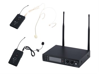 Prodipe DSP-DUO-UHF-B210/F5  Беспроводная микрофонная система, петличный и головной микрофон DSP-DUO-UHF-B210/F5