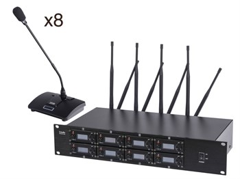 Laudio 8000C-8D Беспроводная конференц-система, 8 настольных микрофонов 8000C-8D