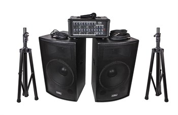 Soundking ZH0602D15LS Комплект акустической системы, микшер, микрофон, кабели, 2х250Вт ZH0602D15LS