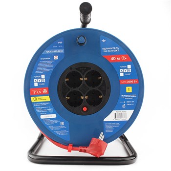 Электрическая Мануфактура PC20502 PowerCube Удлинитель на катушке 16А/3,5 кВт, 3х1,5мм2, 40м PC20502