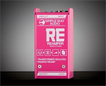 Simpleway Audio RE-PK Reamper Дибокс, преобразователь сигнала для гитары, пассивный, розовый RE-PK
