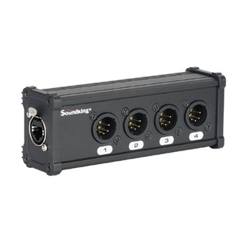 Soundking CXA029 DMX КОММУТАЦИОННАЯ КОРОБКА/РАСШИРИТЕЛЬ СИГНАЛОВ DMX 4хXLR(5p)male - RJ-45 CXA029