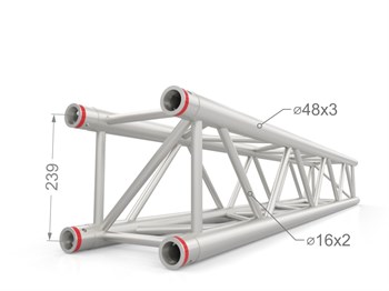 Rosstage RS-TC-Q30L100 Ферма прямая 287х287, квадратное сечение, длина 1 м RS-TC-Q30L100