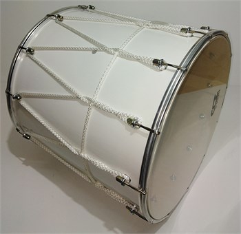 Мастерская Бехтеревых BK-14Bv Барабан кавказский 14" с веревкой, 34х35,6 см, цвет — белый BK-14Bv