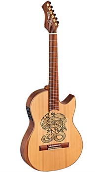 Ortega Flametal-One Классическая гитара со звукоснимателем, с чехлом Flametal-One