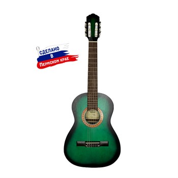 Кунгурская Акустика K-Green-3/4 Гитара классическая 3/4, зеленая K-Green-3/4
