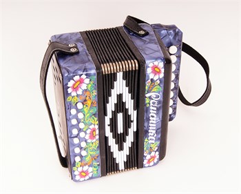 Шуйская Гармонь S20XL-C-BL Гармонь "Ромашка" 15х12-I, синяя, палехская роспись S20XL-C-BL