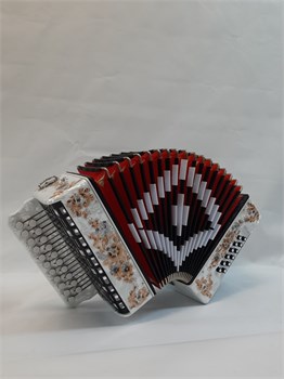 Шуйская Гармонь SZ48/1XL-C-WH Гармонь «Чайка» 19х12-II, белая, до мажор, роспись SZ48/1XL-C-WH