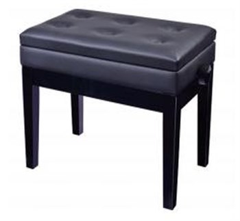 Rin HY-DX16-GLOSS-BLACK Банкетка, черный/черный, искусственная кожа HY-DX16-GLOSS-BLACK