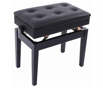 Rin HY-DX17-GLOSS-BLACK Банкетка, черный/черный, искусственная кожа HY-DX17-GLOSS-BLACK