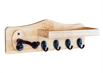 Guitto GGS-09 Настенный держатель для гитары (крюк), с крючками и полкой GGS-09