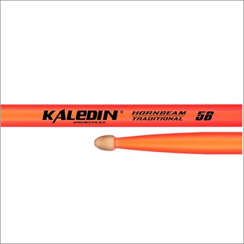 Kaledin Drumsticks 7KLHBOR5B 5B Барабанные палочки, граб, флуоресцентные оранжевые 7KLHBOR5B