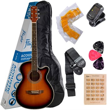 FLIGHT F-230 SB PACK - Гитара акустическая в наборе F-230 SB PACK