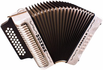 HOHNER Corona III BbEbAb white-Columbia - Аккордеон диатонический A5774