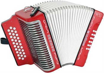 HOHNER Corona III BbEbAb E. Zuleta, red glitter - Аккордеон диатонический A5575