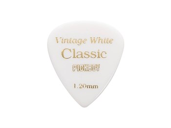 Pickboy GP-03/120 Celluloid Vintage Classic White Медиатор 1 шт, толщина 1.20мм GP-03/120-1