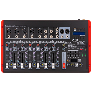 ZTX Audio Mix 5.2.Fx микшерный пульт 5mono, 2stereo каналов с MP3/SD/DSP/BT Mix 5.2.Fx