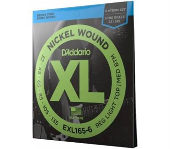 D'addario EXL165 6 струны для бас гитары EXL165 6