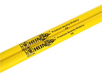 HUN 1010100201018 Colored Series 5A YELLOW Барабанные палочки, орех гикори, желтые 1010100201018