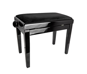 Rin HY-PJ018B-GLOSS-BLACK Банкетка, черный/черный, вельвет HY-PJ018B-GLOSS-BLACK