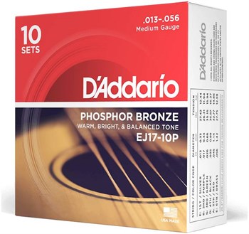 D'addario EJ17-10P - Струны для акустической гитары EJ17-10P