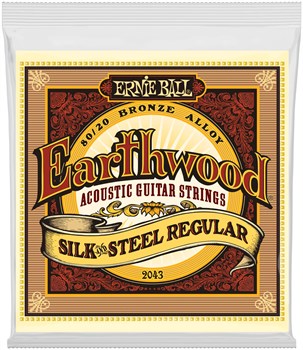 Ernie Ball 2043 Earthwood Silk & Steel Regular 13-56 - Струны для акустической гитары P02043