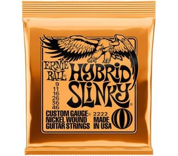 Ernie Ball 2222 Nickel Wound Slinky Hybrid 9-46 - Струны для электрогитары P02222