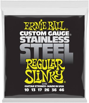 Ernie Ball 2246 Stainless Steel Slinky Regular 10-46 - Струны для электрогитары P02246