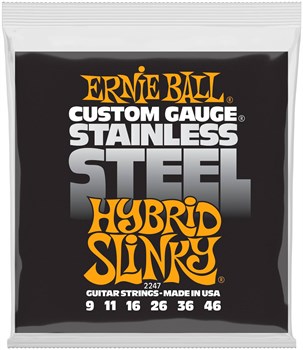 Ernie Ball 2247 Stainless Steel Slinky Hybrid 9-46 - Струны для электрогитары P02247