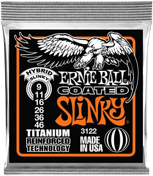 Ernie Ball 3122 RPS Coated Titanium Slinky Hybrid 9-46 - Струны для электрогитары P03122