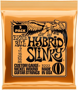 Ernie Ball 3222 Nickel Wound Slinky Hybrid 3 Pack 9-46 - Струны для электрогитары P03222