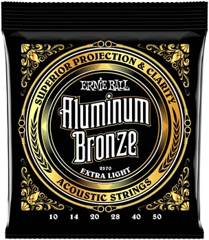 ERNIE BALL 2570 Aluminum Bronze Extra Light 10-50 - Струны для акустической гитары P02570