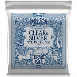 Ernie Ball 2403 Ernesto Palla Clear&Silver Nylon Medium 28-42 - Струны для классической гитары P02403