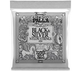 Ernie Ball 2406 Ernesto Palla Black&Silver Nylon Medium 28-42 - Струны для классической гитары P02406