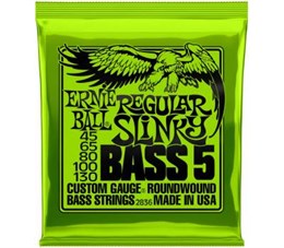Ernie Ball 2836 Nickel Wound Slinky Regular 45-130 - Струны для бас-гитары 5 струнной P02836