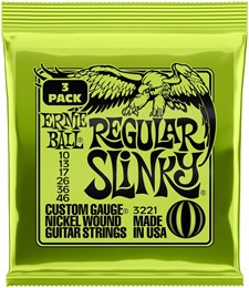 Ernie Ball 3221 Nickel Wound Slinky Regular 3 Pack 10-46 - Струны для электрогитары P03221